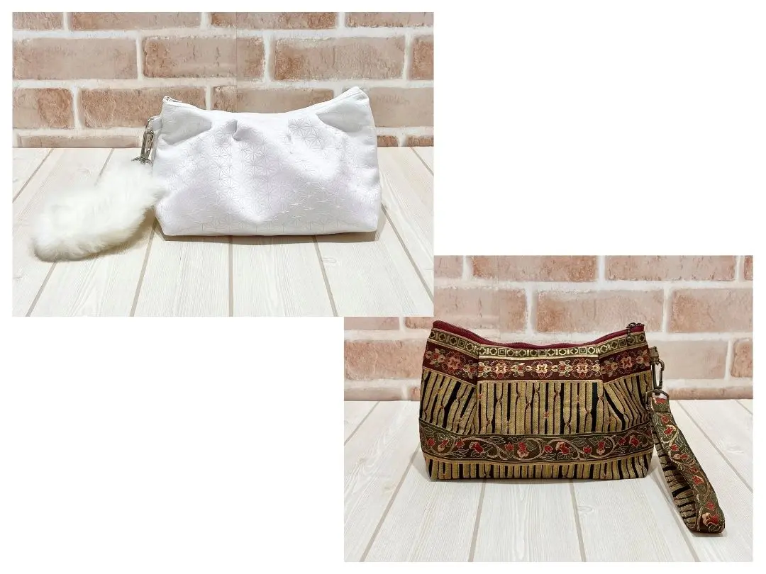 【作り方・レシピ付き】金襴で上品に◎タックポーチ