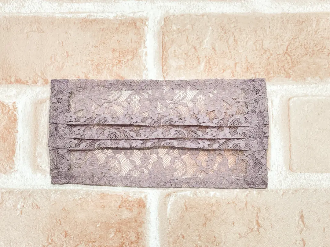 【作り方・レシピ付き】リュックサック不織布マスクを華やかに◎レースマスクカバー