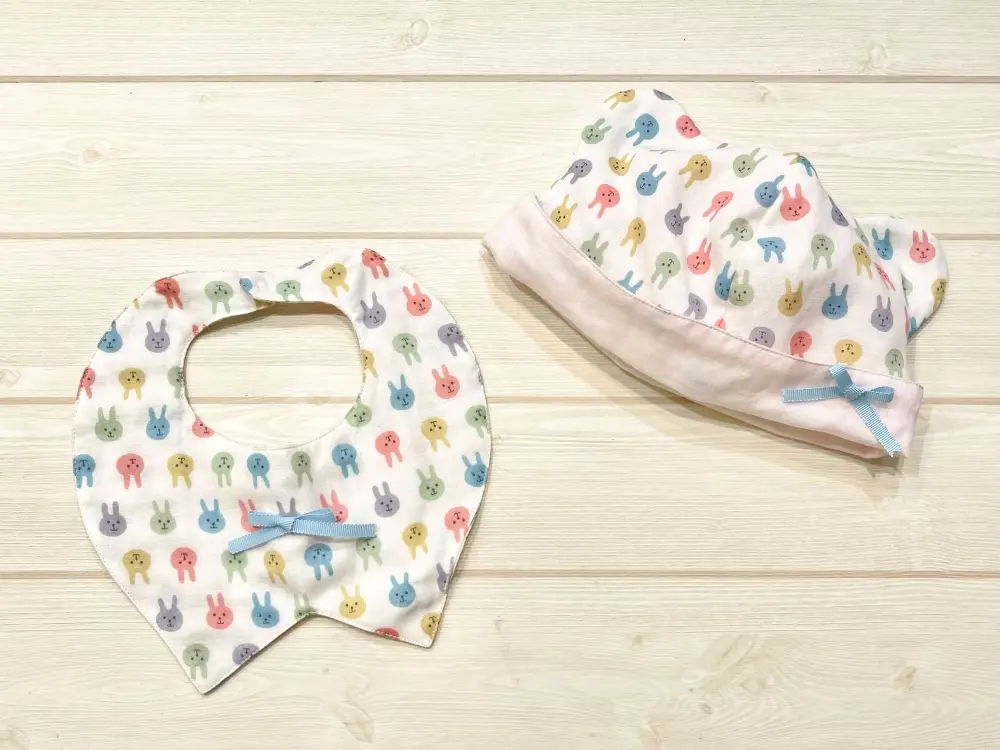 【作り方・レシピ付き】ベビー帽子＆スタイ