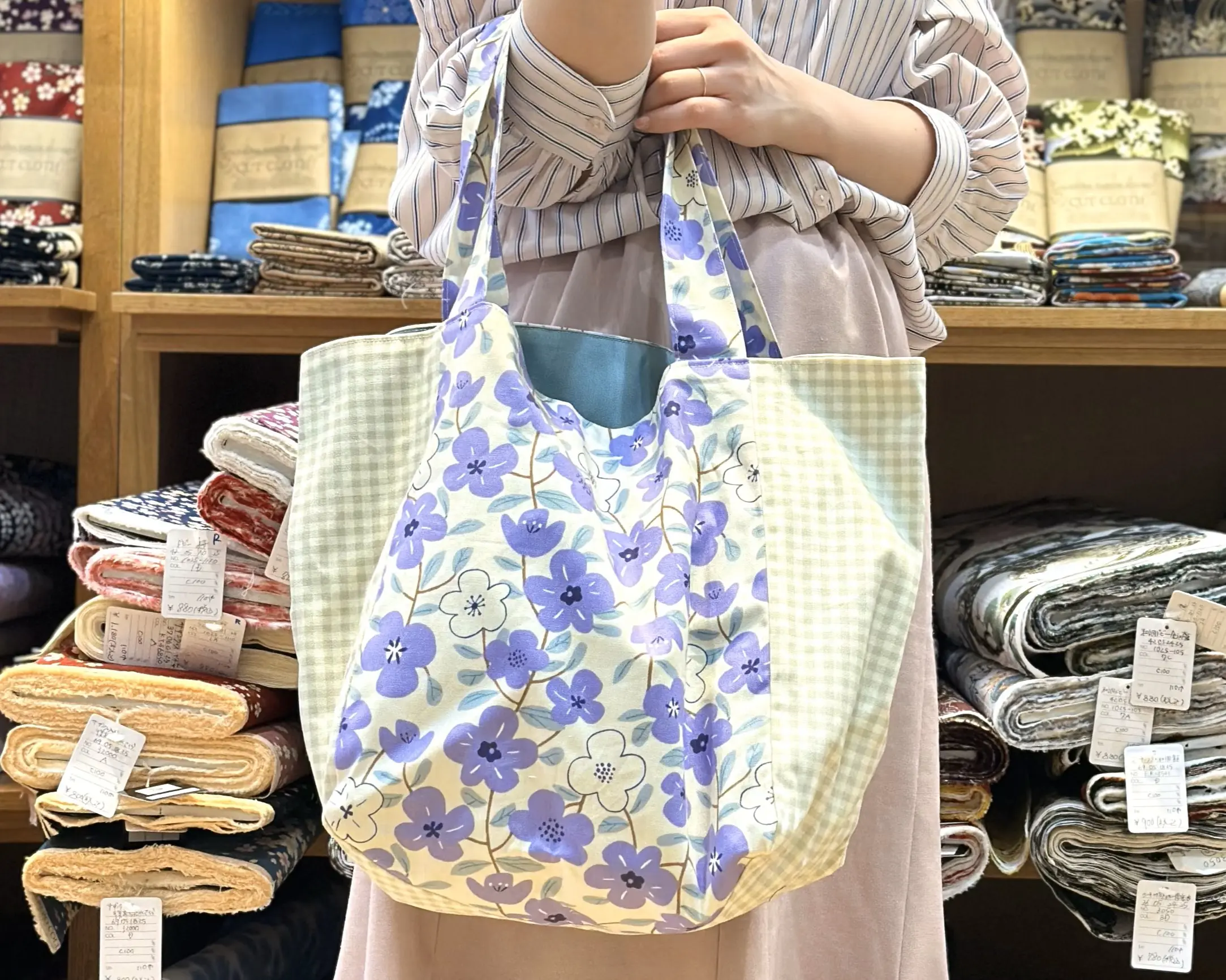 【作り方・レシピ付き】切り替え底のトートバッグ