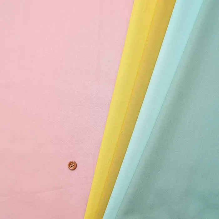 シルケット加工　コットン80ローン生地　無地（1-065-208016）