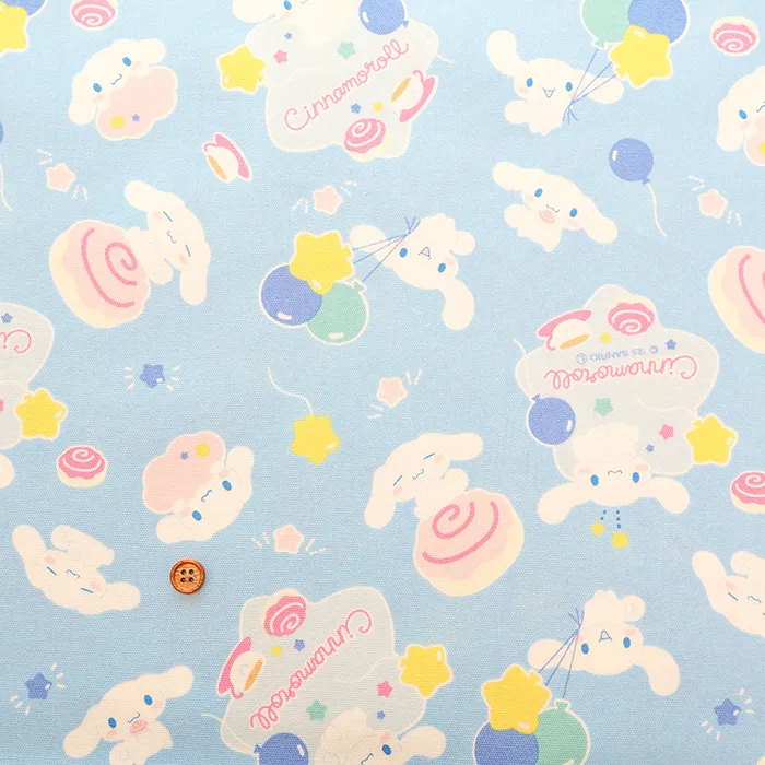 コットンオックスプリント生地　シナモロールキュート