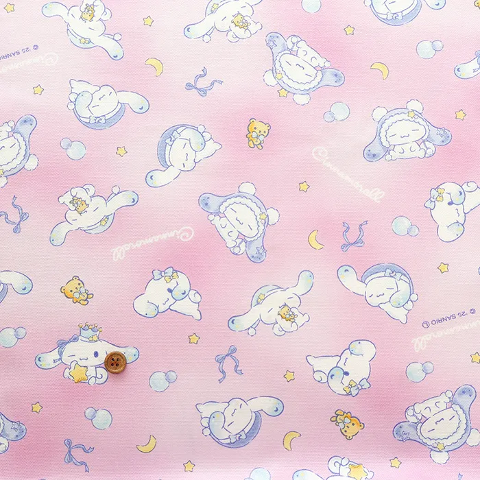 コットンオックスプリント生地　シナモロール　ドリーム