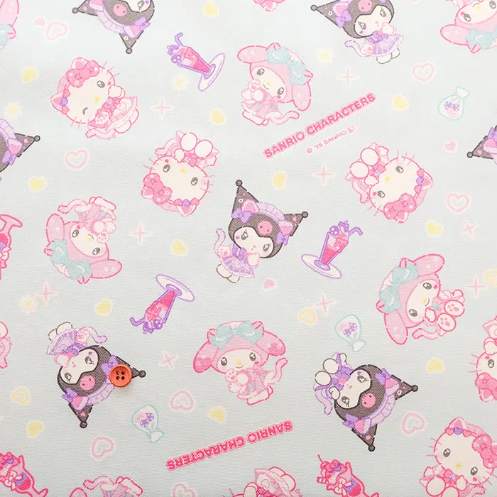 コットンオックスプリント生地　サンリオ　メイドカフェ