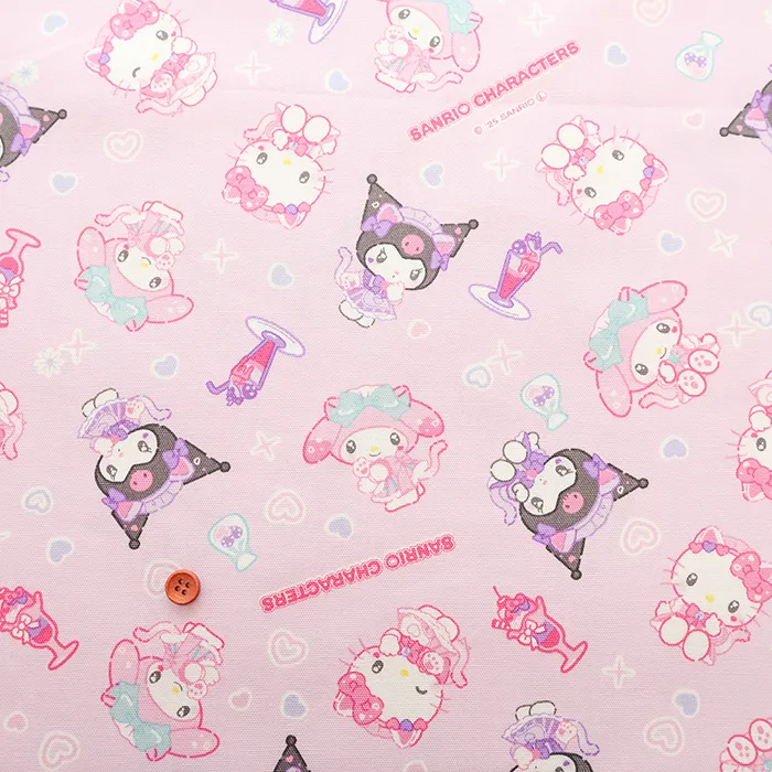 コットンオックスプリント生地　サンリオ　メイドカフェ