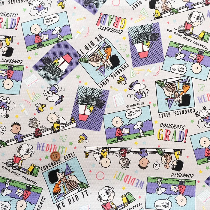 コットンオックスプリント生地　ピーナッツ