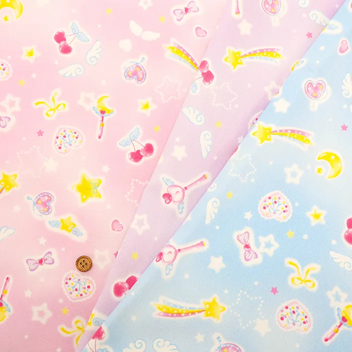 コットンオックスプリント生地　お気に入りシリーズ　エンジェルハート