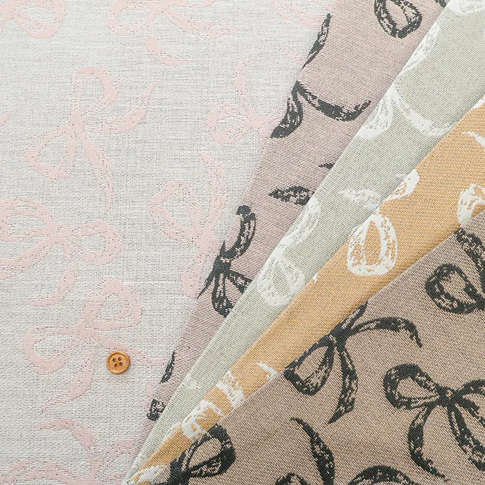 中国製　Nerori Rose　ポリエステルゴブラン生地　リボン