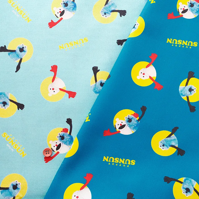 コットンオックスインクジェットプリント生地　PUPPET SUN SUN