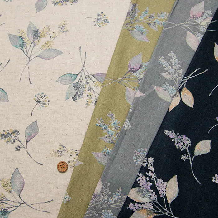 C/Lシーチングプリント生地　ソフト加工　momen-t　フラワー