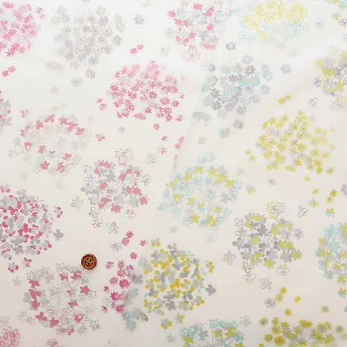 中国製　やわらかウレタンプリント生地　ブーケ