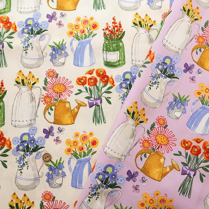 USAコットンプリント生地　moda SUPER BLOOM FLEAMARKET VASES