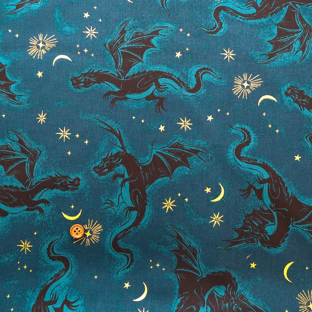 USAコットンプリント生地　moda　Fireglow Doragon