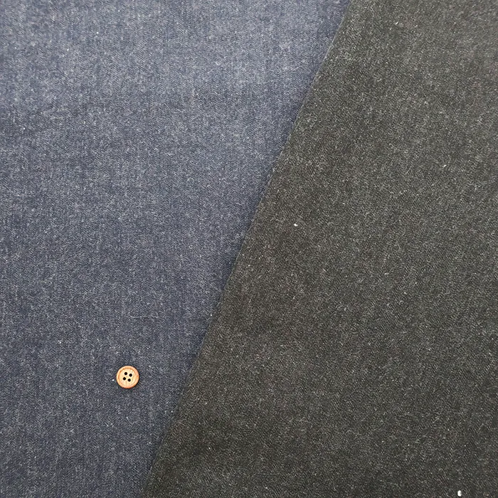 オーガニック糸使用　コットンデニム生地　無地