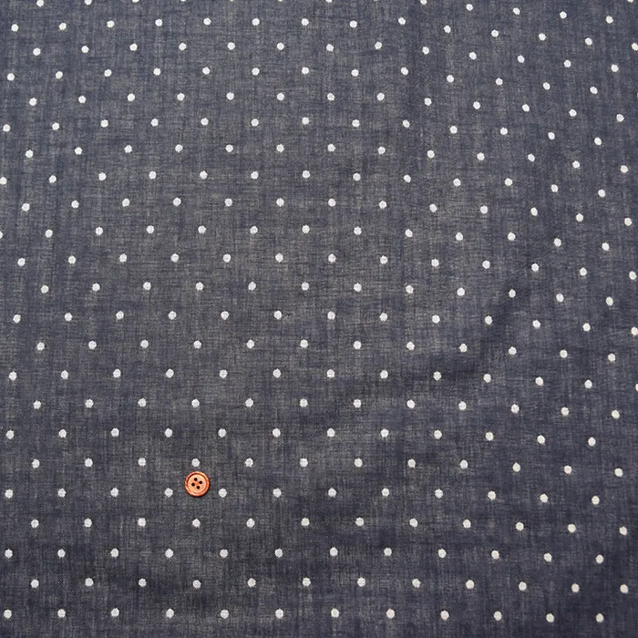 ワッシャー加工　コットンダブルガーゼジャガード生地　ミニドット