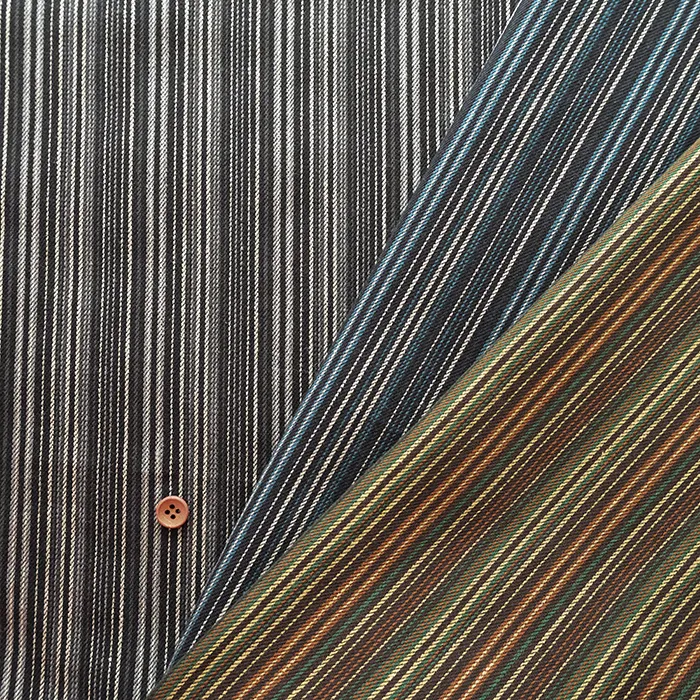 コットンマルチストライプ生地