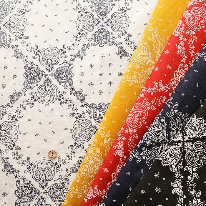 コットンボイルプリント生地　バンダナ