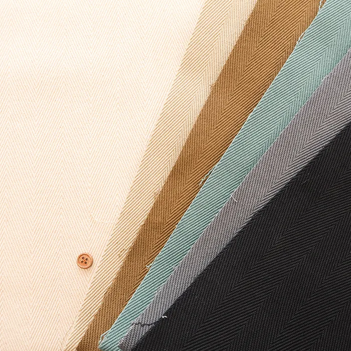 コットンパラフィンワッシャー帆布生地　ヘリンボン