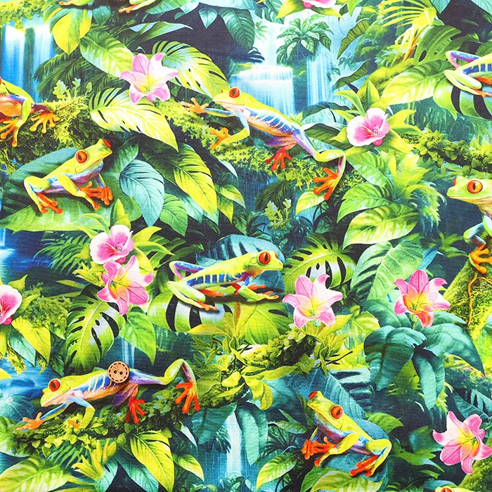 USAコットンプリント生地　TIMELESS TREASURES　Frog