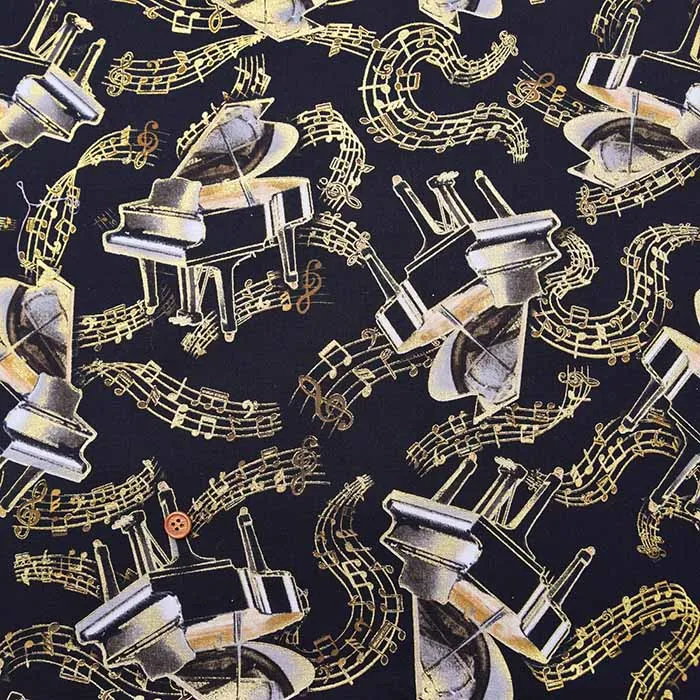 USAコットンプリント生地　TIMELESS TREASURES PIANO