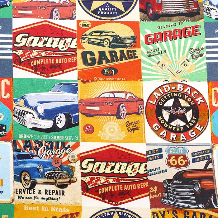 USAコットンプリント生地　MICHAEL MILLER　VINTAGE GALAGE