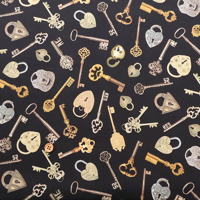 USAコットンプリント生地　MICHAEL MILLER KEY