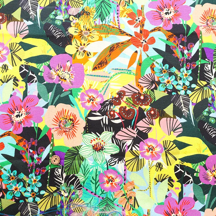 USAコットンプリント生地　FREE SPIRIT　JUNGLE