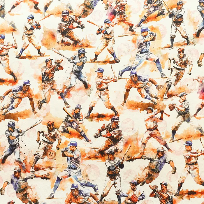 USAコットンプリント生地　ROBERT KAUFMAN　Base ball