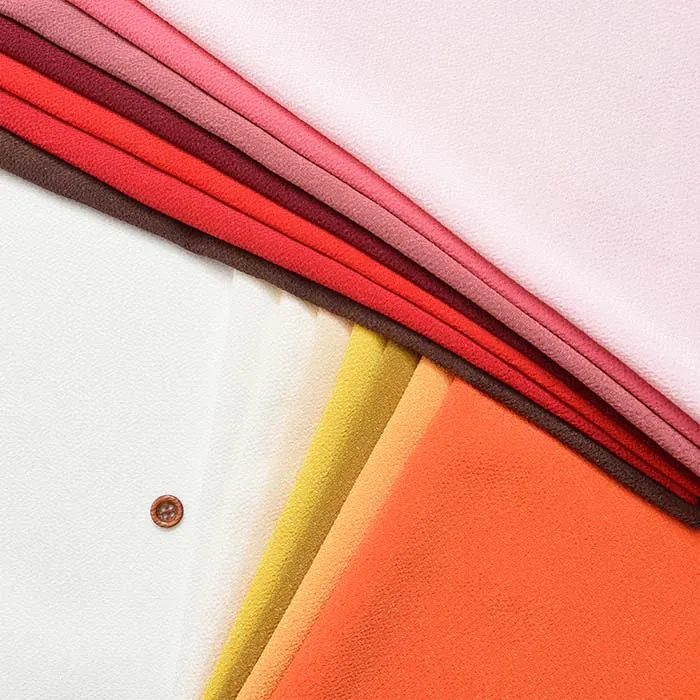 ポリエステルちりめん生地　無地(暖色系)