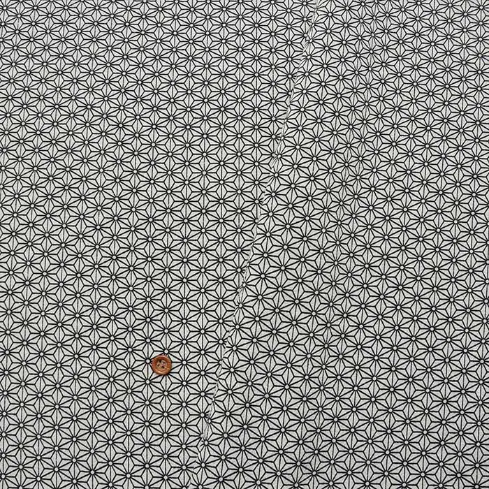 ポリエステルチリメンプリント生地　麻の葉