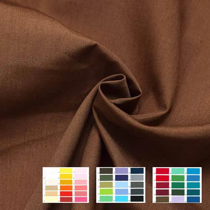 T/Cブロード　無地　≪白・ベージュ・ブラウン・グレー・黒系≫