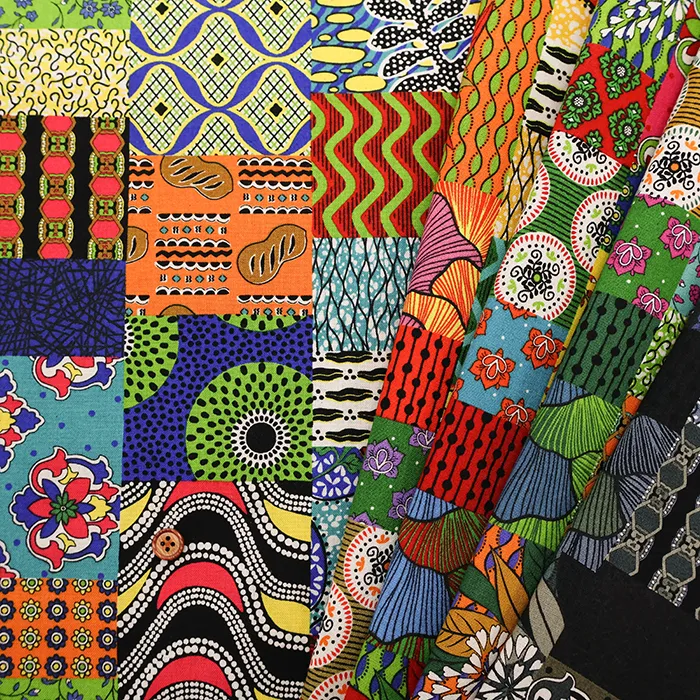 コットンシーチングプリント生地　アフリカンパッチワーク