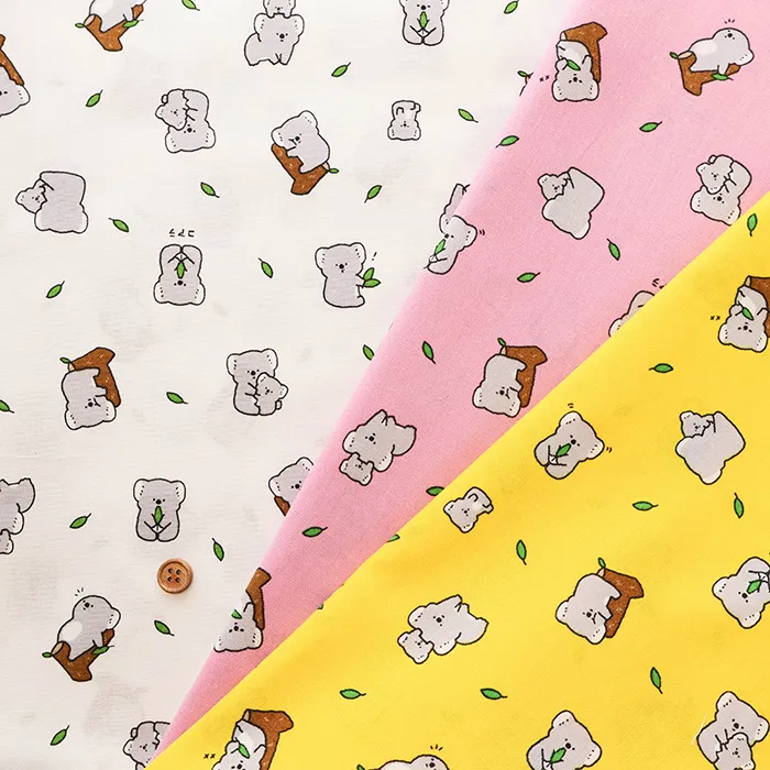 コットンシーチングプリント生地　コアラ