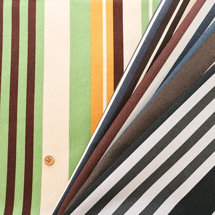 11号帆布プリント生地　ランダムストライプ