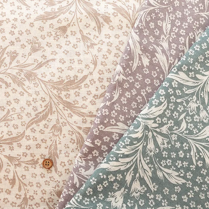 C/Lリップストッププリント生地　フラワー