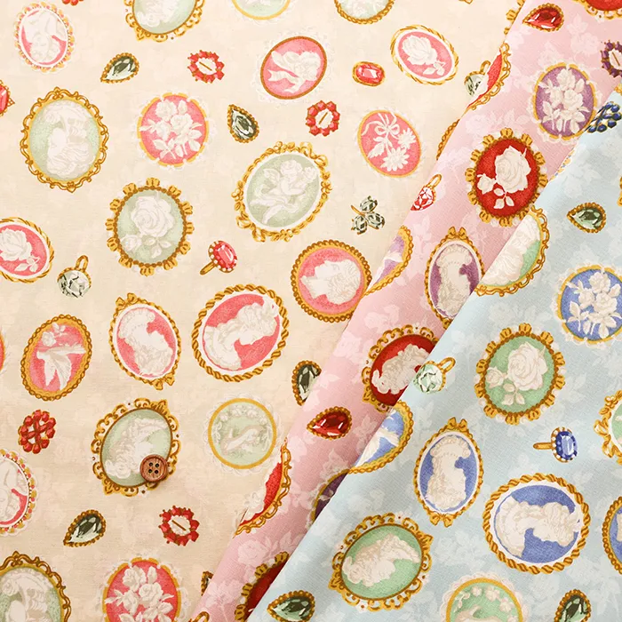 コットンシーチングプリント生地　キルトゲイト　RURU BOUQUET　マリーアントワネット