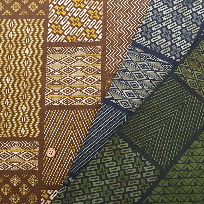 コットンシーチングプリント生地　Asian Overdye　パッチワーク