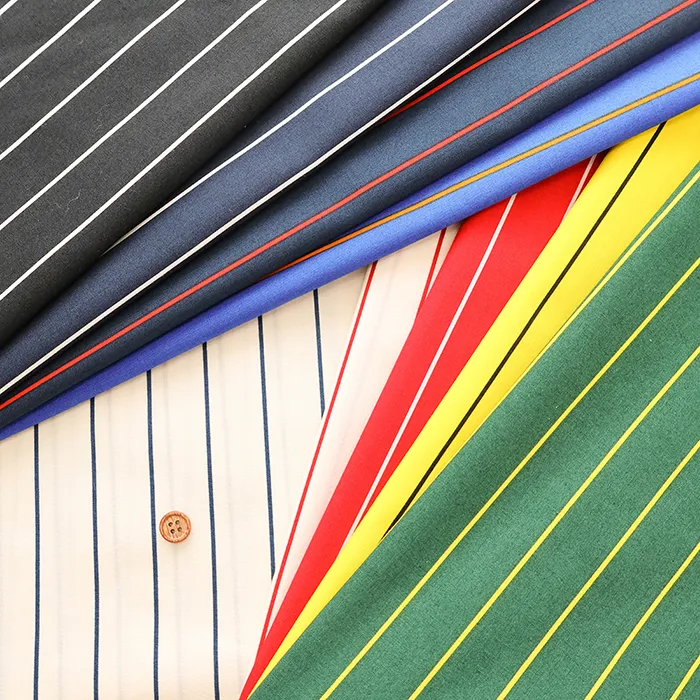 コットンブロードプリント生地　ペンシルストライプ