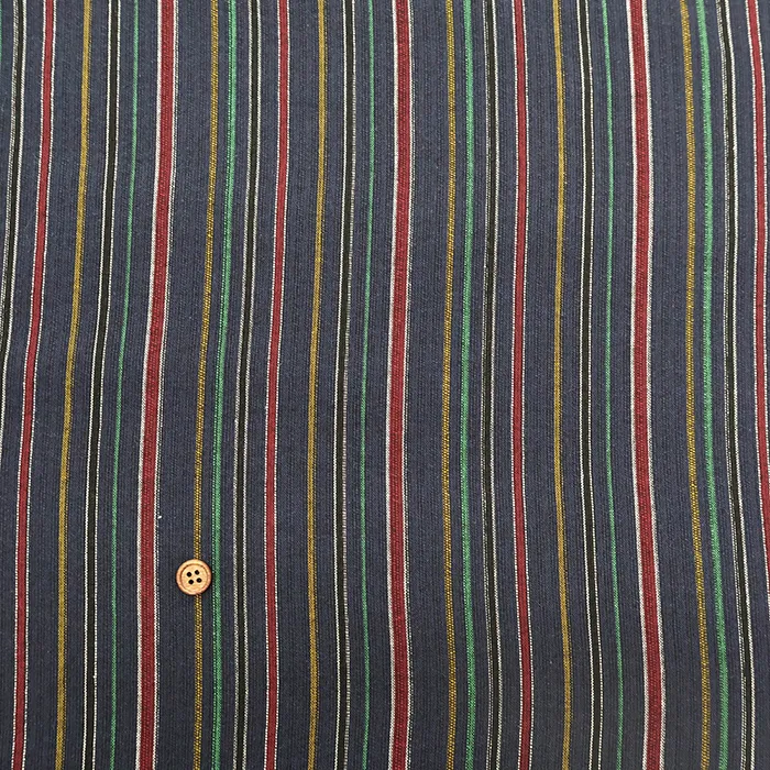 中国製　コットン先染生地　和調ストライプ　細