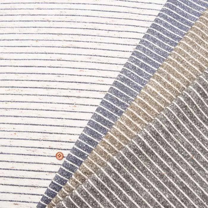 先染ジャズネップ起毛生地　ボーダー