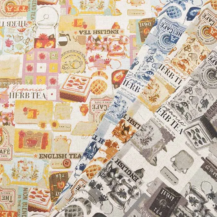 C/Lキャンバスプリント生地　アンティーク