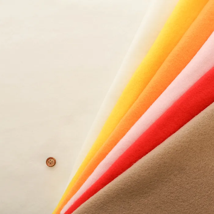 ポリエステルフリース生地　無地　≪暖色≫