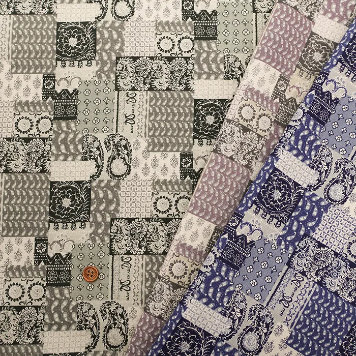 コットンスケアプリント生地　更紗パッチワーク