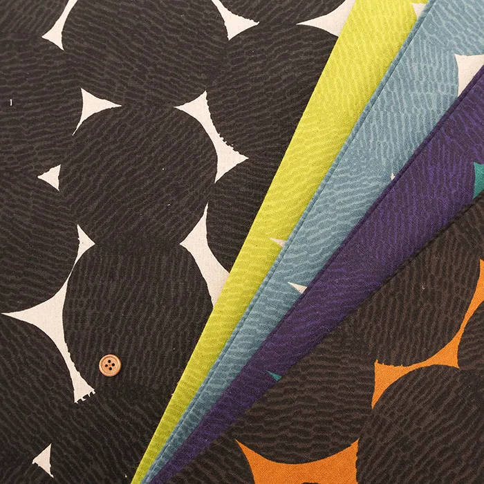 C/Lキャンバスプリント生地　シマシマドット