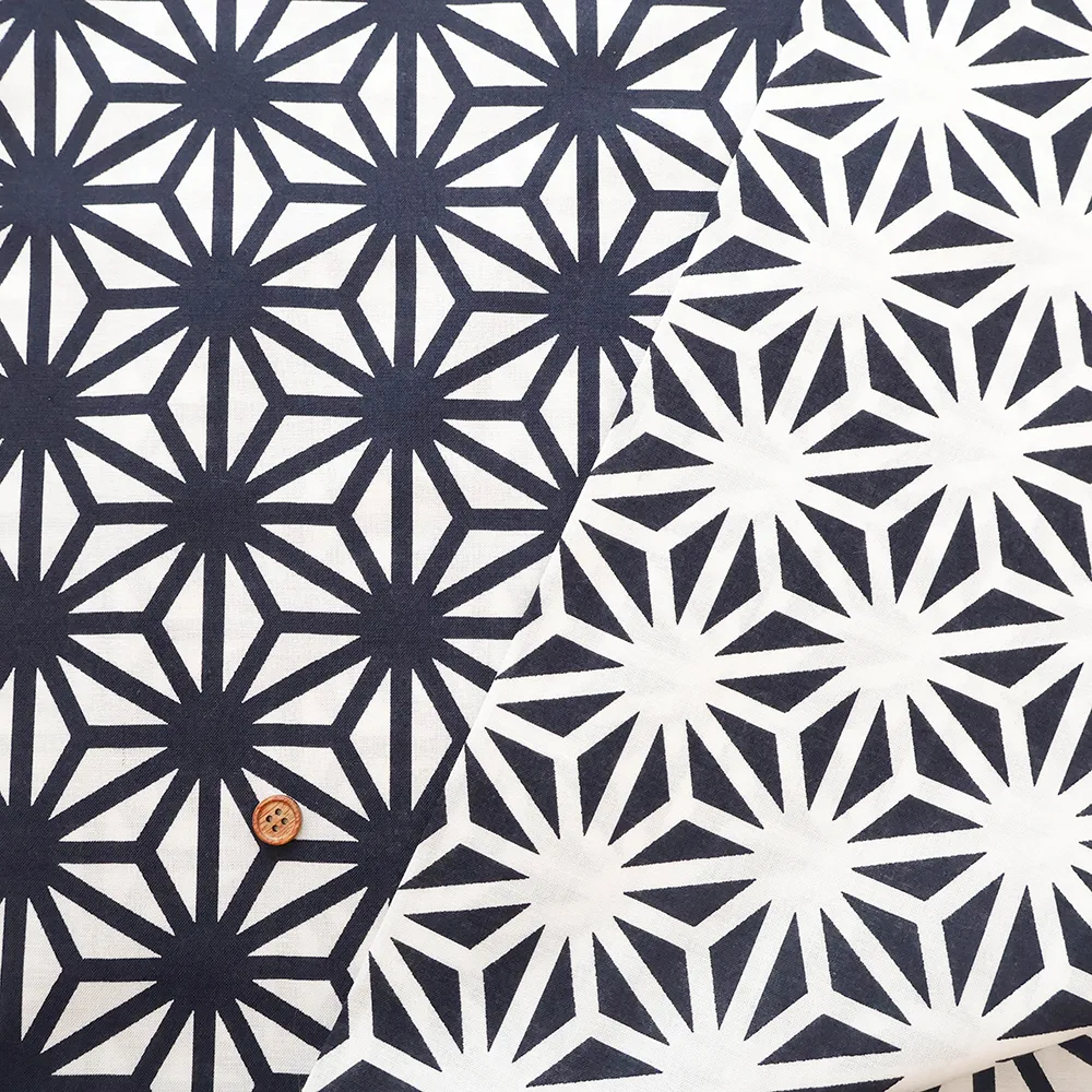 コットンスケアプリント生地　麻の葉