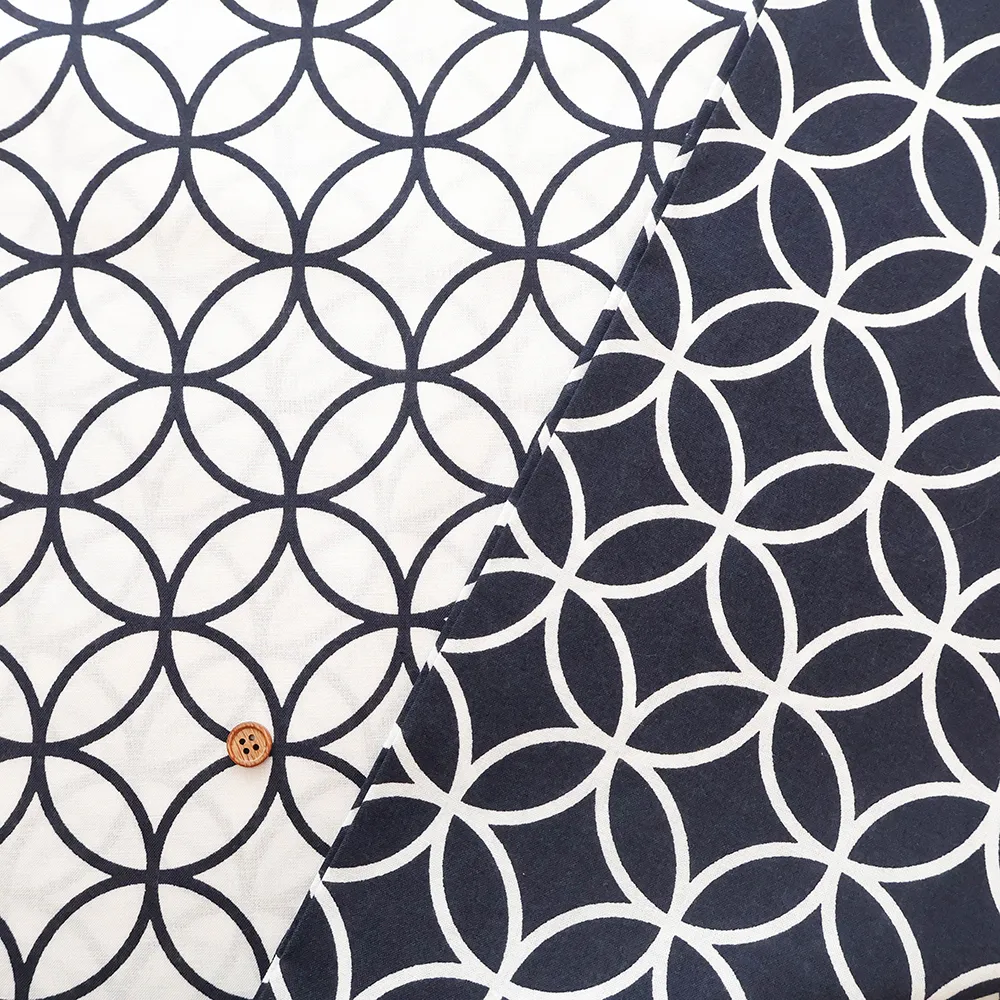 コットンスケアプリント生地　七宝