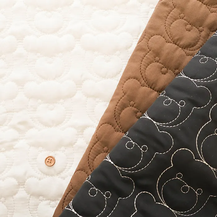 中国製　ポリエステルキルト生地　クマ