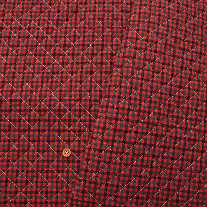 中国製　先染めチェックキルト生地＜全針＞