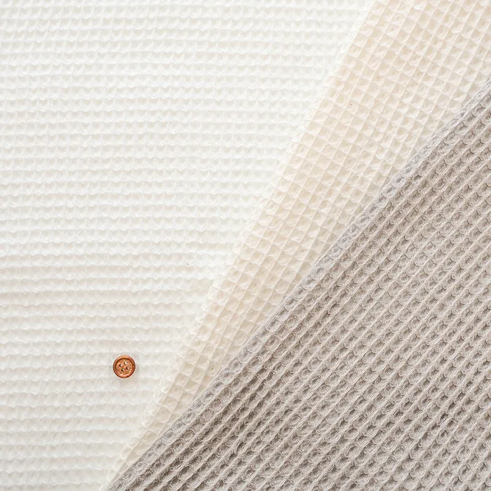 T/C交織ワッフル生地　無地