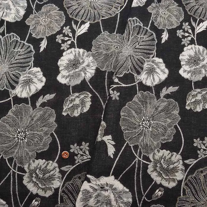 コットン二重織ジャガード生地　華